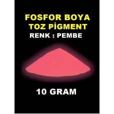 Fosfor Boya Karanlıkta Parlayan Pembe 10 Gram