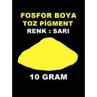 Fosfor Boya Karanlıkta Parlayan Sarı 10 Gram