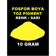 Fosfor Boya Karanlıkta Parlayan Sarı 10 Gram