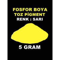 Fosfor Boya Karanlıkta Parlayan Sarı 5 Gram