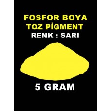 Fosfor Boya Karanlıkta Parlayan Sarı 5 Gram