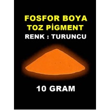 Fosfor Boya Karanlıkta Parlayan Turuncu 10 Gram