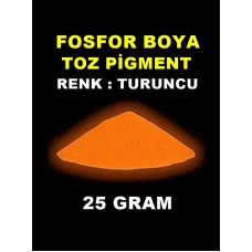 Fosfor Boya Karanlıkta Parlayan Turuncu 25 Gram