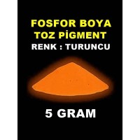 Fosfor Boya Karanlıkta Parlayan Turuncu 5 Gram