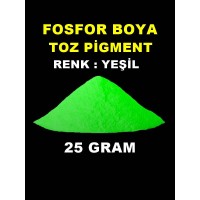 Fosfor Boya Karanlıkta Parlayan Yeşil 25 Gram