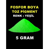 Fosfor Boya Karanlıkta Parlayan Yeşil 5 Gram