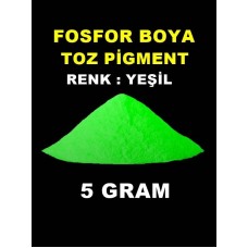 Fosfor Boya Karanlıkta Parlayan Yeşil 5 Gram