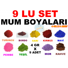 Mum ve Sabun Boyası 9 lu set 