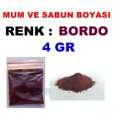 Mum ve Sabun Boyası Bordo Renk 4 Gr