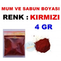 Mum ve Sabun Boyası Kırmızı 4 Gr