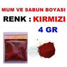 Mum ve Sabun Boyası Kırmızı 4 Gr