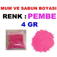 Mum ve Sabun Boyası Pembe 4 Gr