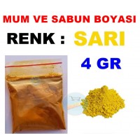 Mum ve Sabun Boyası Sarı 4 Gr