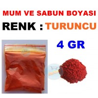 Mum ve Sabun Boyası Turuncu 4 Gr