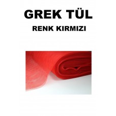 Grek Tül Kırmızı En 2 Uzunluk 2 Metre