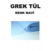 Grek Tül Mavi En 2 Uzunluk 2 Metre